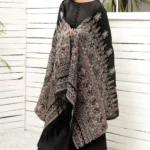 MIDNIGHT-GLAMOUR EMBROIDERED WOOL SHAWL UNSTITCHED