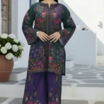 NEZA DIGITAL PRINTED RAW SILK STITCHED