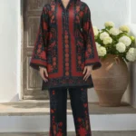 MIRA DIGITAL PRINTED RAW SILK STITCHED