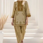 ENA DIGITAL PRINTED RAW SILK STITCHED