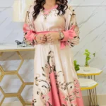Peach Elegant Prints Maxi