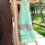ARCTIC GREEN EMBROIDERED LAWN UNSTITCHED